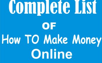 complete list of how to make money online